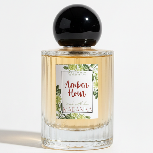 Amber Hour — Where warmth meets twilight | Spiced amber, vanilla & sandalwood