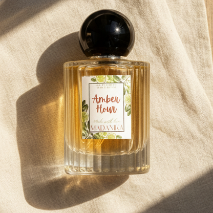 Amber Hour — Where warmth meets twilight | Spiced amber, vanilla & sandalwood